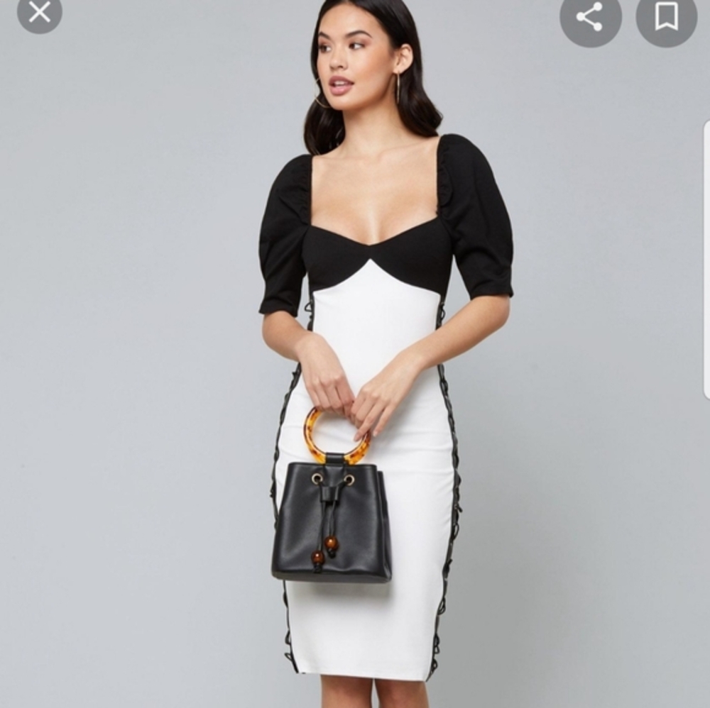 NWT BeBe Clair Lace up dress